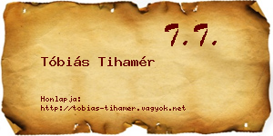 Tóbiás Tihamér névjegykártya